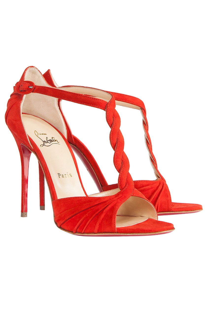 фото Замшевые босоножки jazzy doll 100 suede Christian louboutin