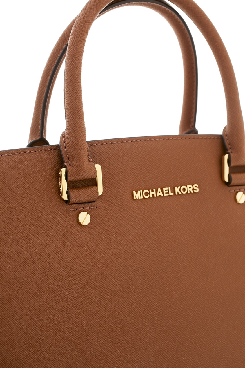 фото Кожаная сумка selma michael michael kors