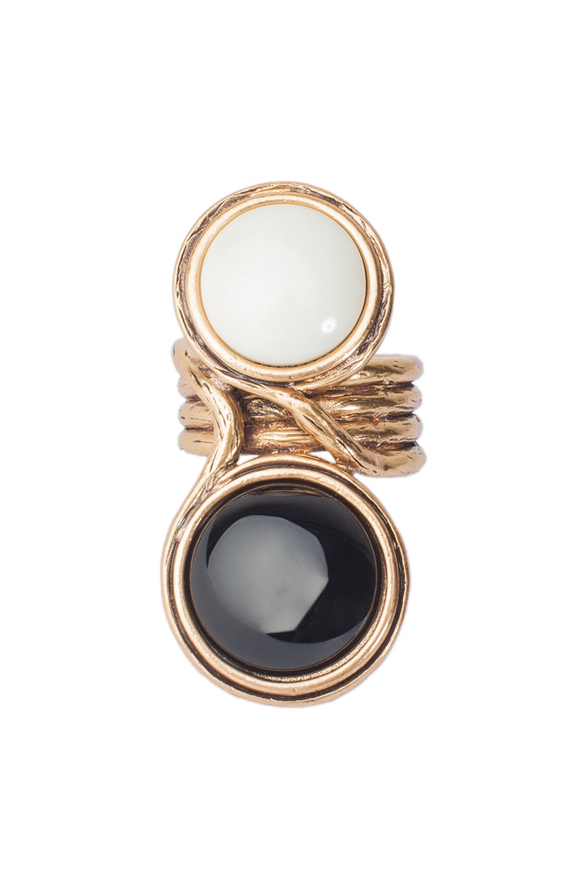 

Кольцо с кристаллами, Черно-белый, Кольцо с кристаллами