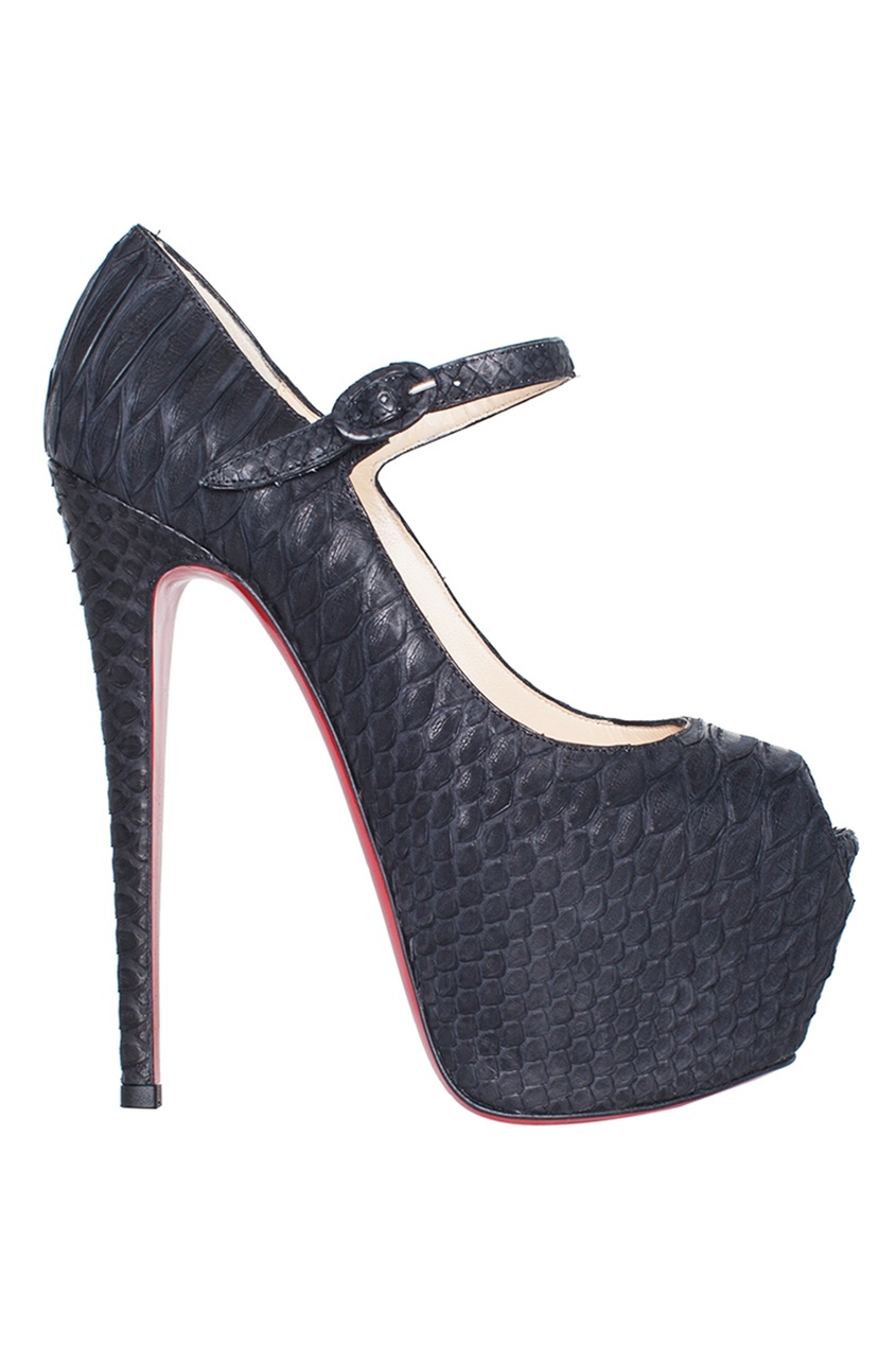 фото Туфли из кожи питона Lady Highness 160 Python Mat Christian louboutin