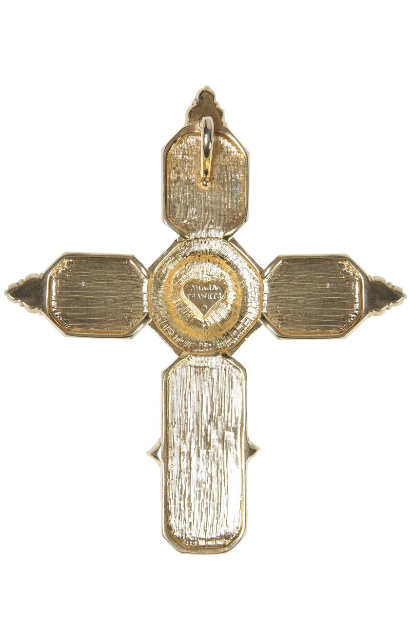 фото Кулон в форме креста с кристаллами Vintage no names
