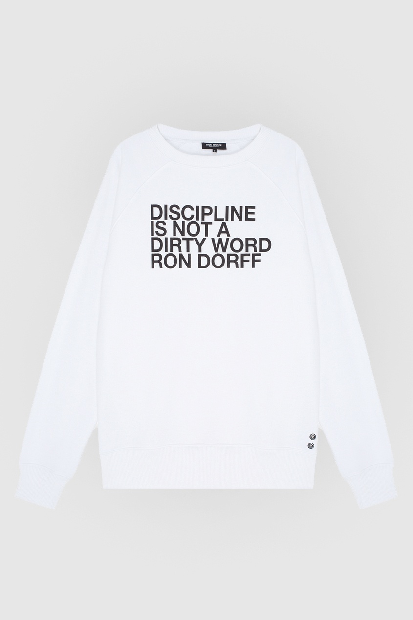 

Хлопковый свитшот Discipline, Белый, Хлопковый свитшот Discipline