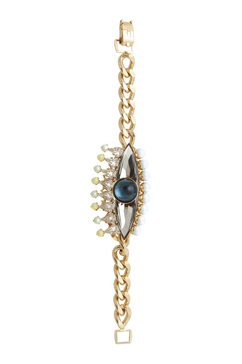 фото Позолоченный браслет с кристаллами и кабошонами anton heunis