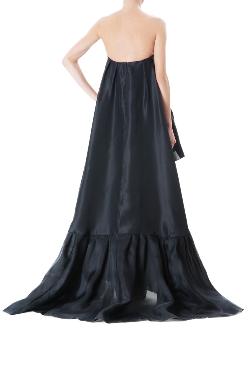 фото Черное шелковое платье lublu kira plastinina