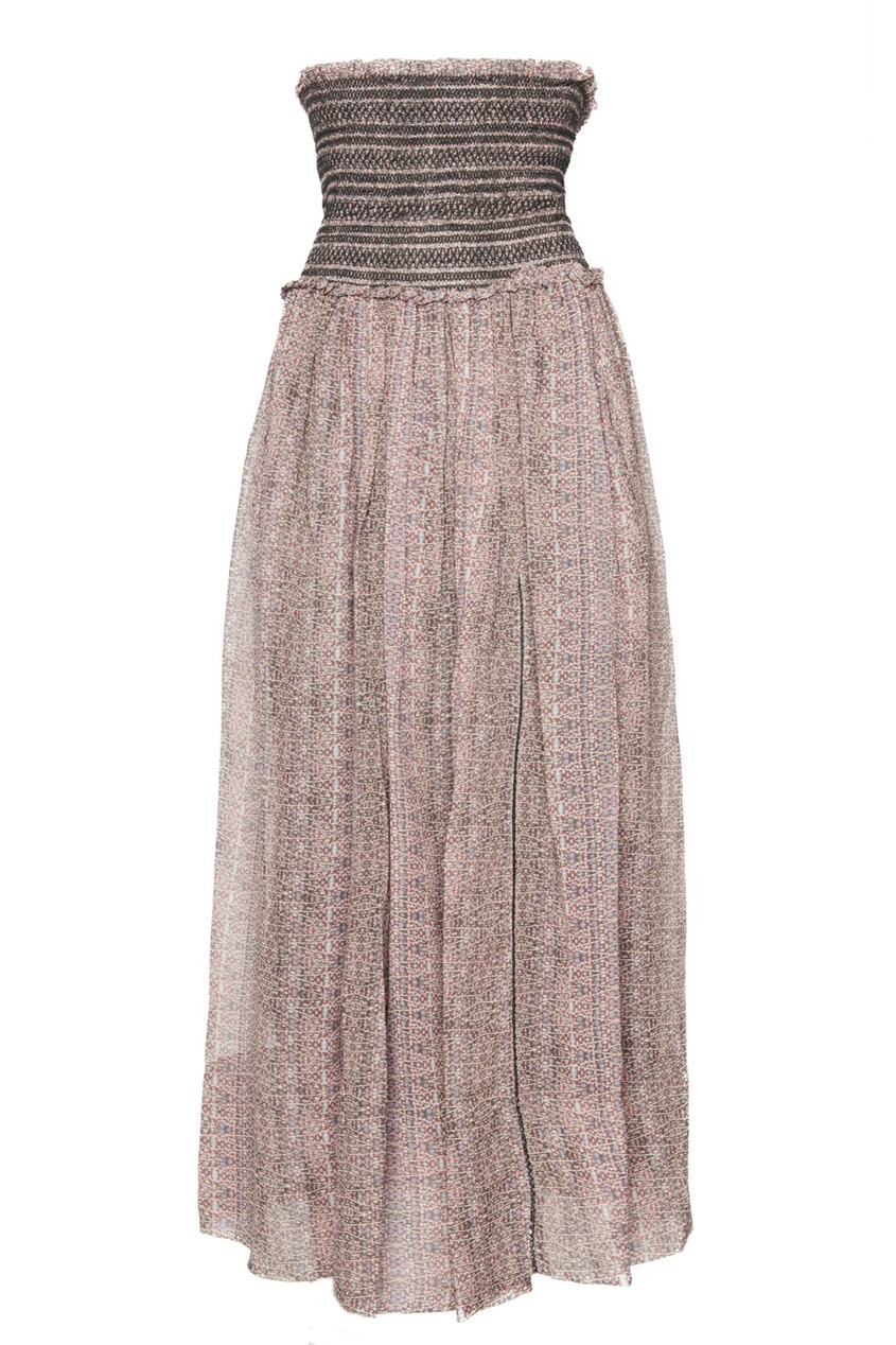 фото Шелковая юбка с принтом Isabel marant