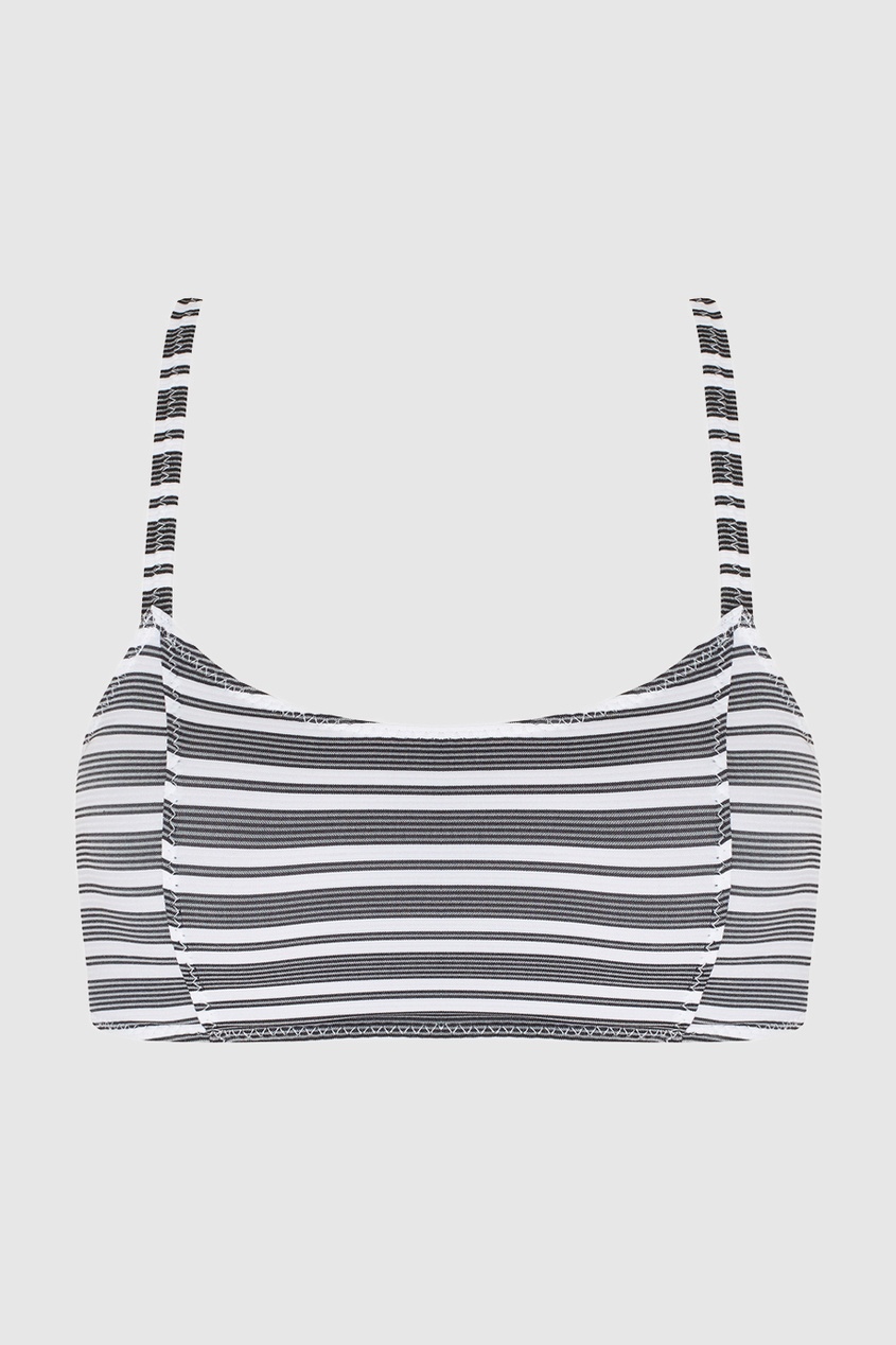 

Кроп-топ Bws Zip Stripe Bralette, Черно-белый