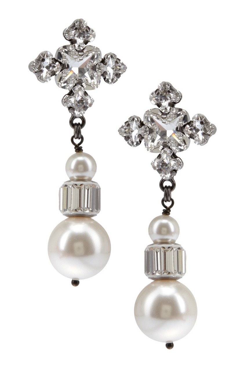 

Серьги с кристаллами, Серебряный, Серьги с кристаллами