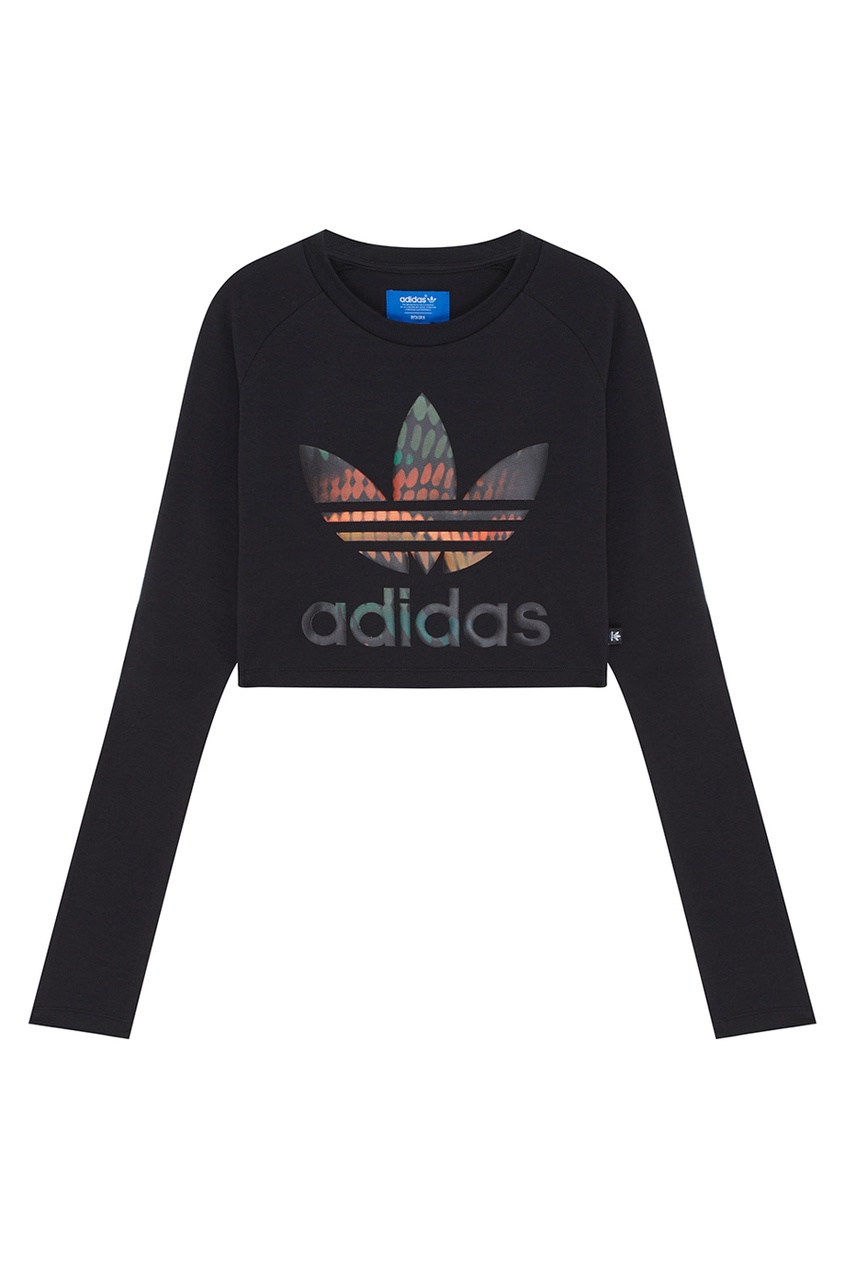 

Свитшот с принтом CROPPED SWEATER, Черный, Свитшот с принтом CROPPED SWEATER