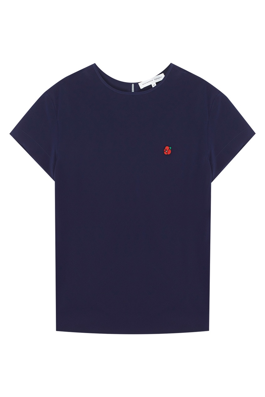 

Шелковая блузка, Синий, Шелковая блузка