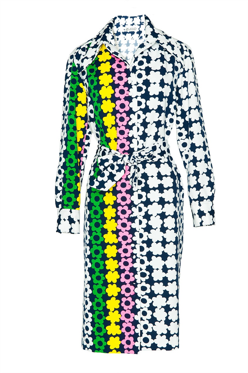 фото Винтажное платье с цветочным принтом (70-е гг.) lanvin vintage