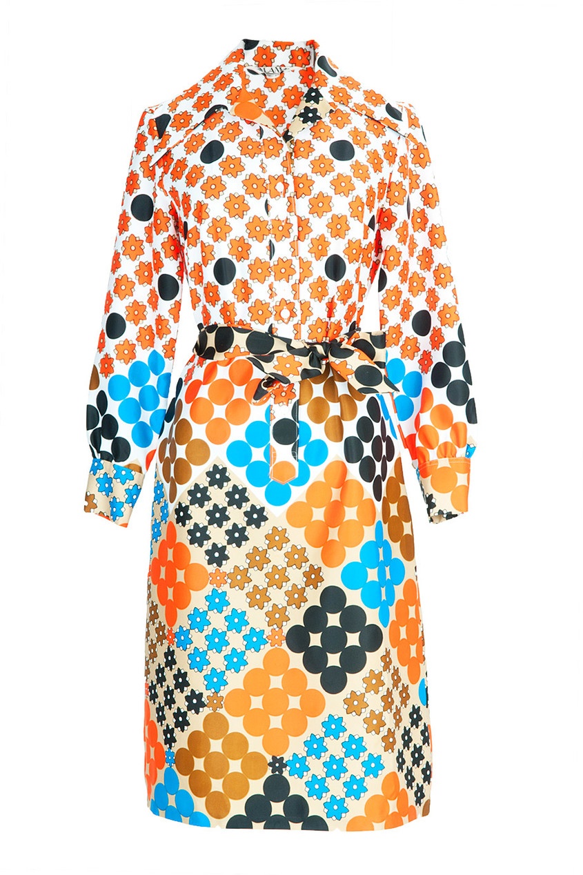 фото Винтажное платье с поясом (70-е гг.) lanvin vintage