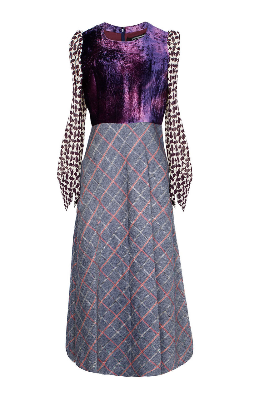

Шерстяное платье ниже колена, Multicolor, Шерстяное платье ниже колена