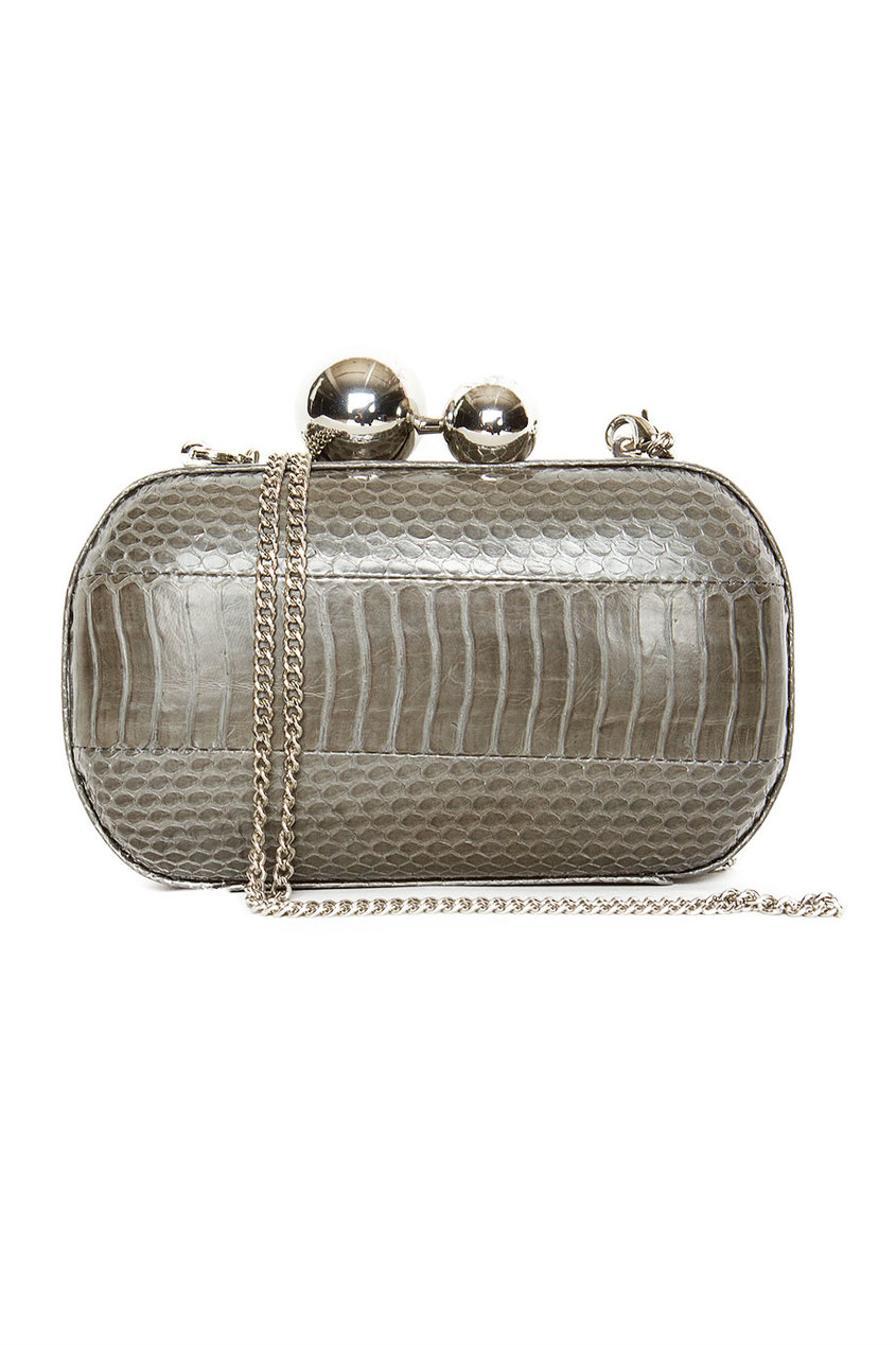 

Сумка Sphere Minaudiere Watersnake, Серый, Сумка Sphere Minaudiere Watersnake