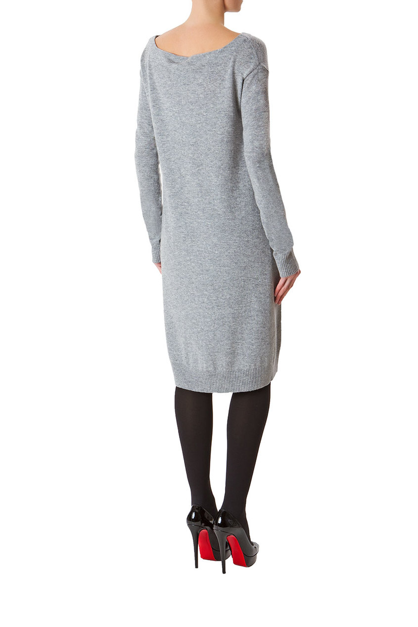 фото Серое трикотажное платье из шерсти и кашемира Diane von furstenberg