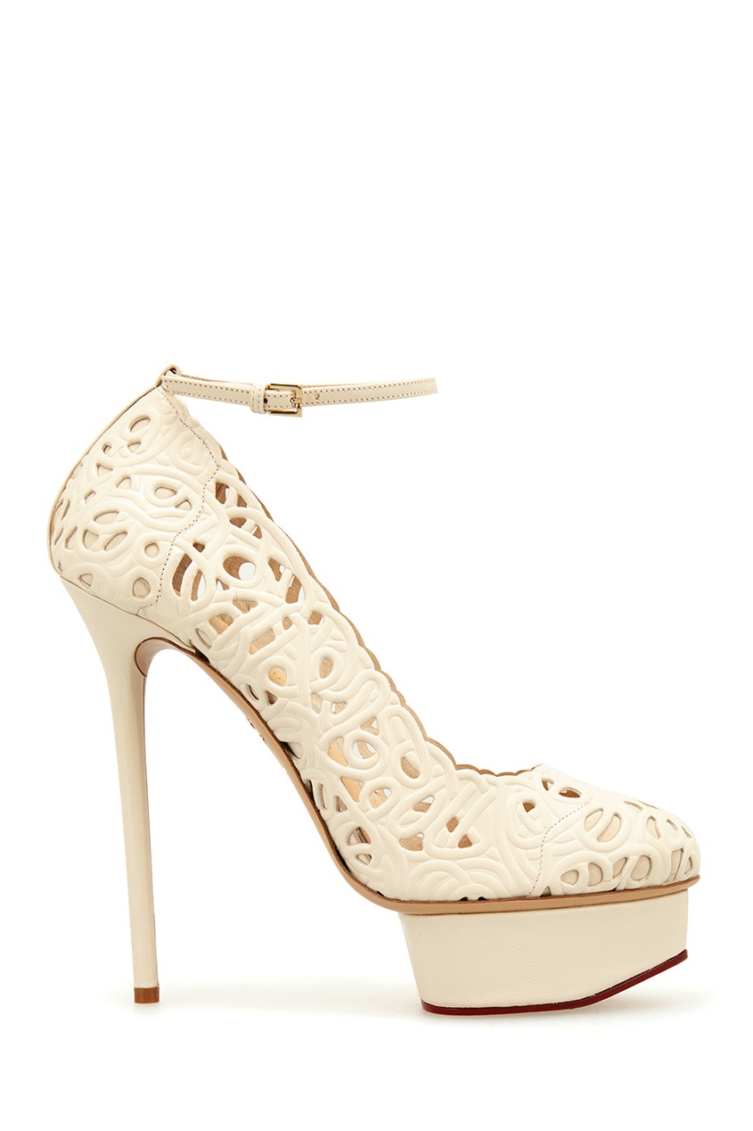 где купить Charlotte Olympia Кожаные туфли Scribble Dolores по лучшей цене