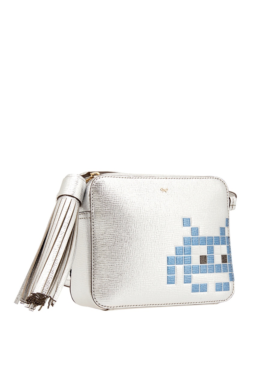 фото Сумка из металлизированной кожи space invader anya hindmarch