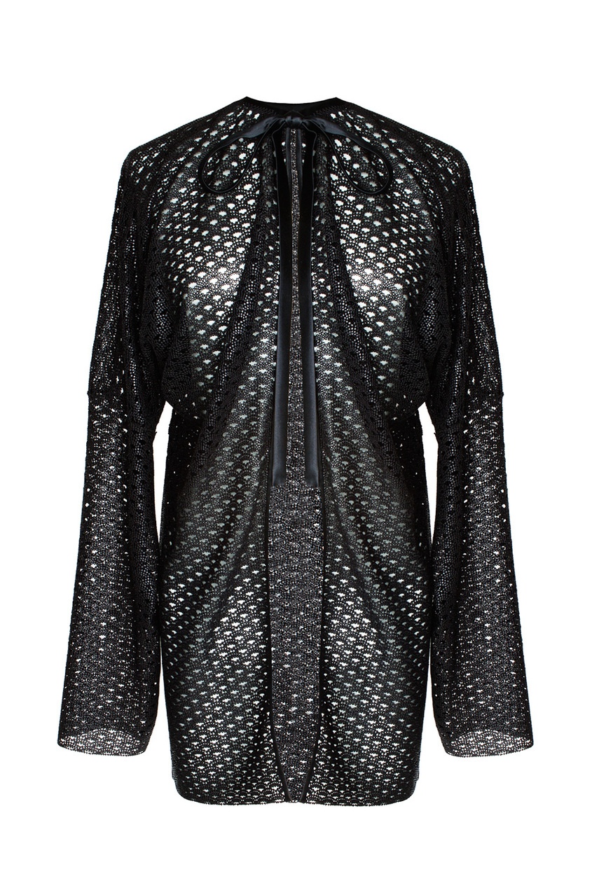 

Шелковый топ-oversize, Черный, Шелковый топ-oversize