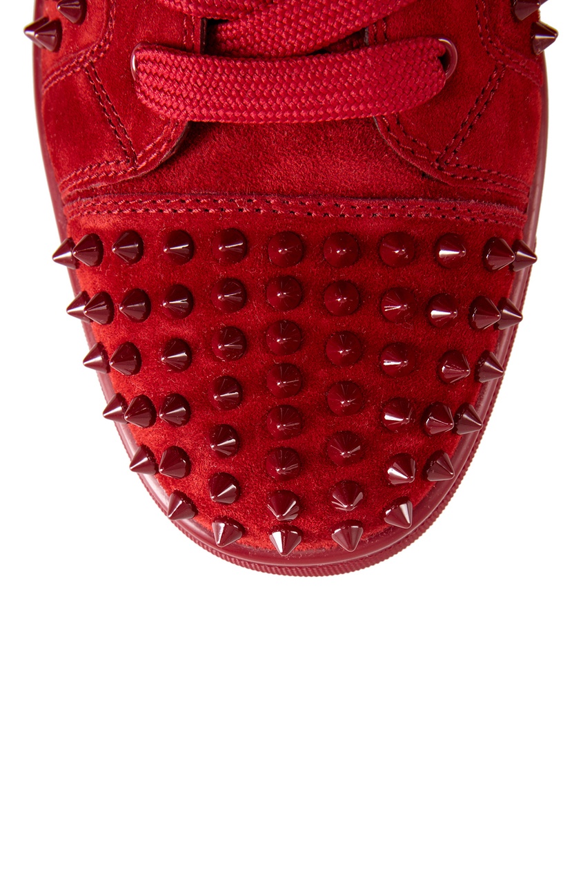 фото Замшевые кеды Louis Flat Veau Velours/Spikes Christian louboutin