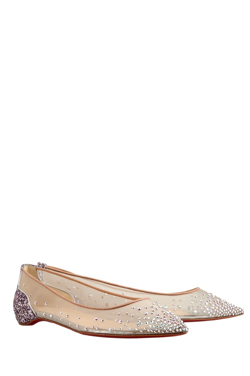 фото Балетки Follies Strass Flat Rete/Glitter Christian louboutin