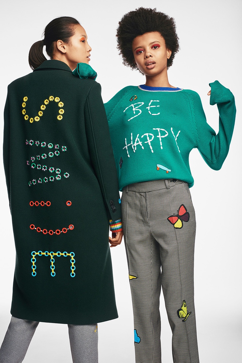 фото Шерстяное пальто с люверсами eyelet smile mira mikati