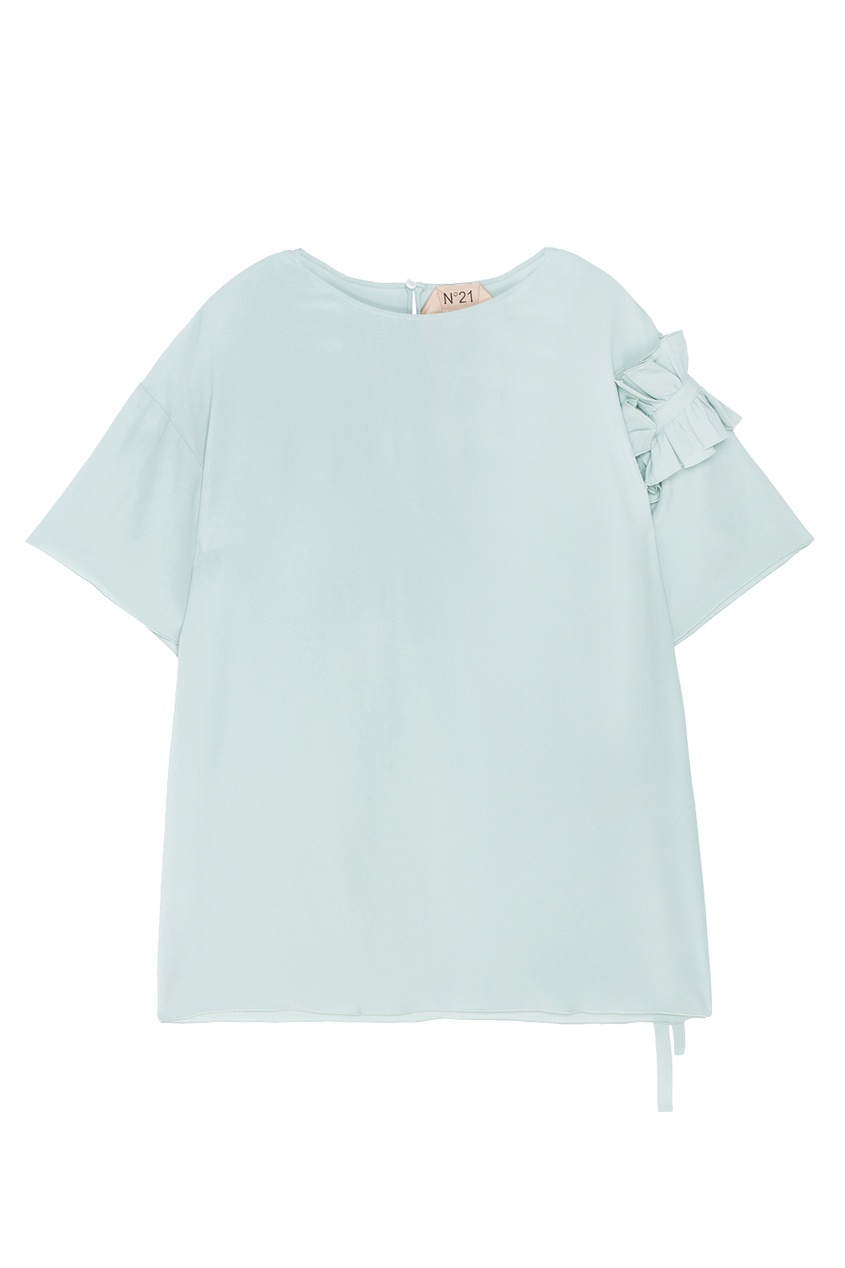 

Однотонная блузка, Зеленый, Однотонная блузка