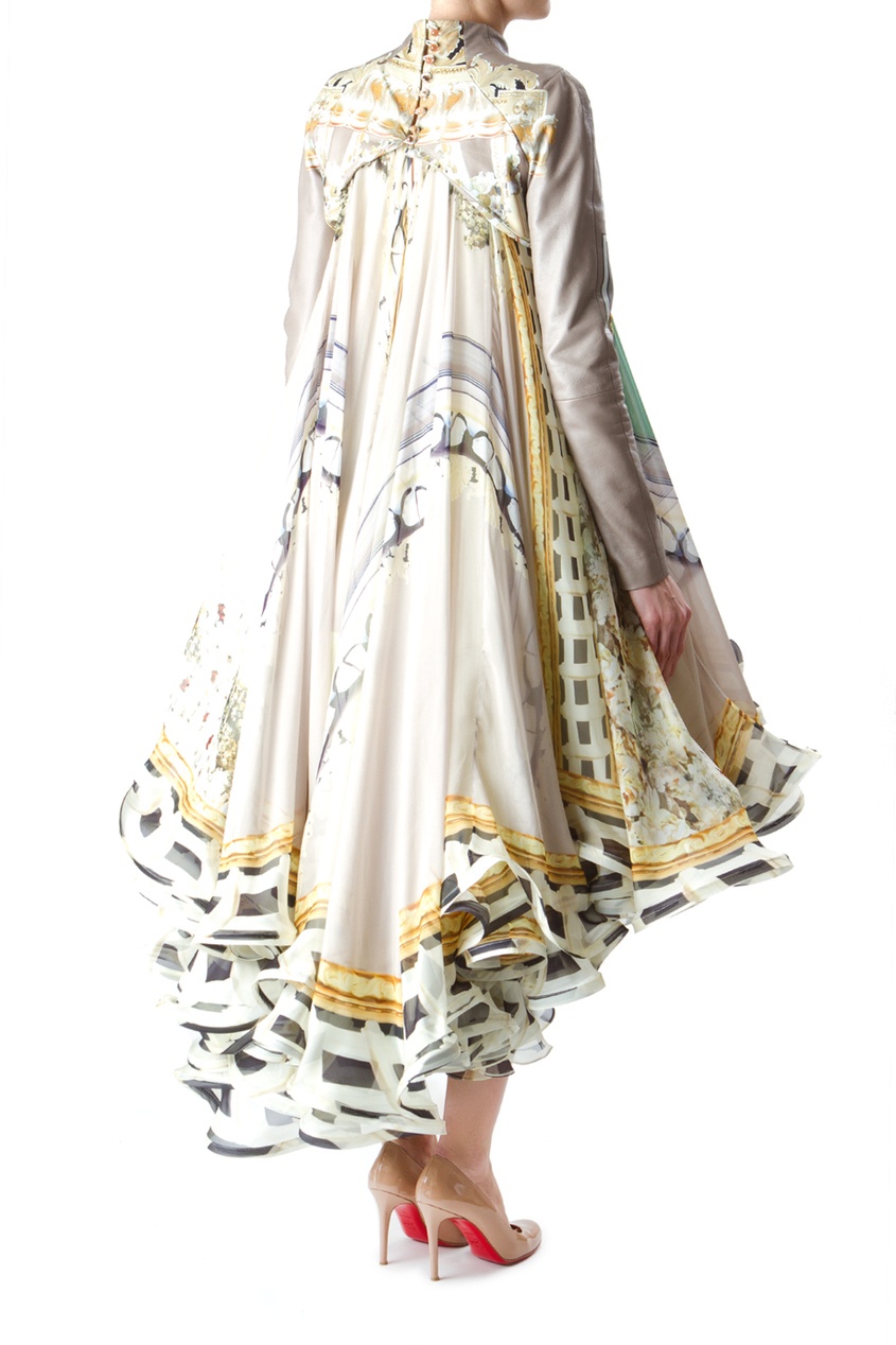 фото Шелковое пышное платье с шлейфом Mary katrantzou