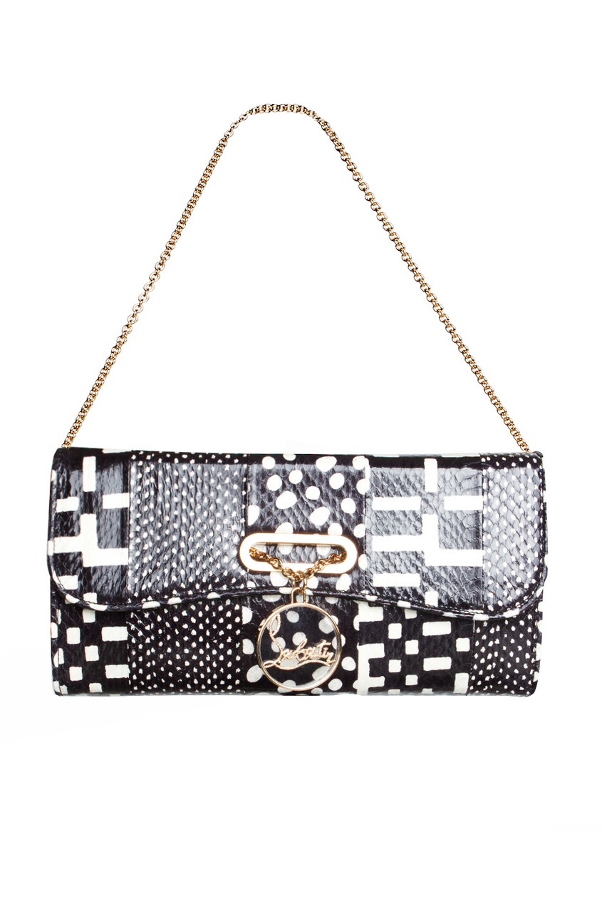 фото Клатч Riviera Clutch Watersnake Patchwork Christian louboutin