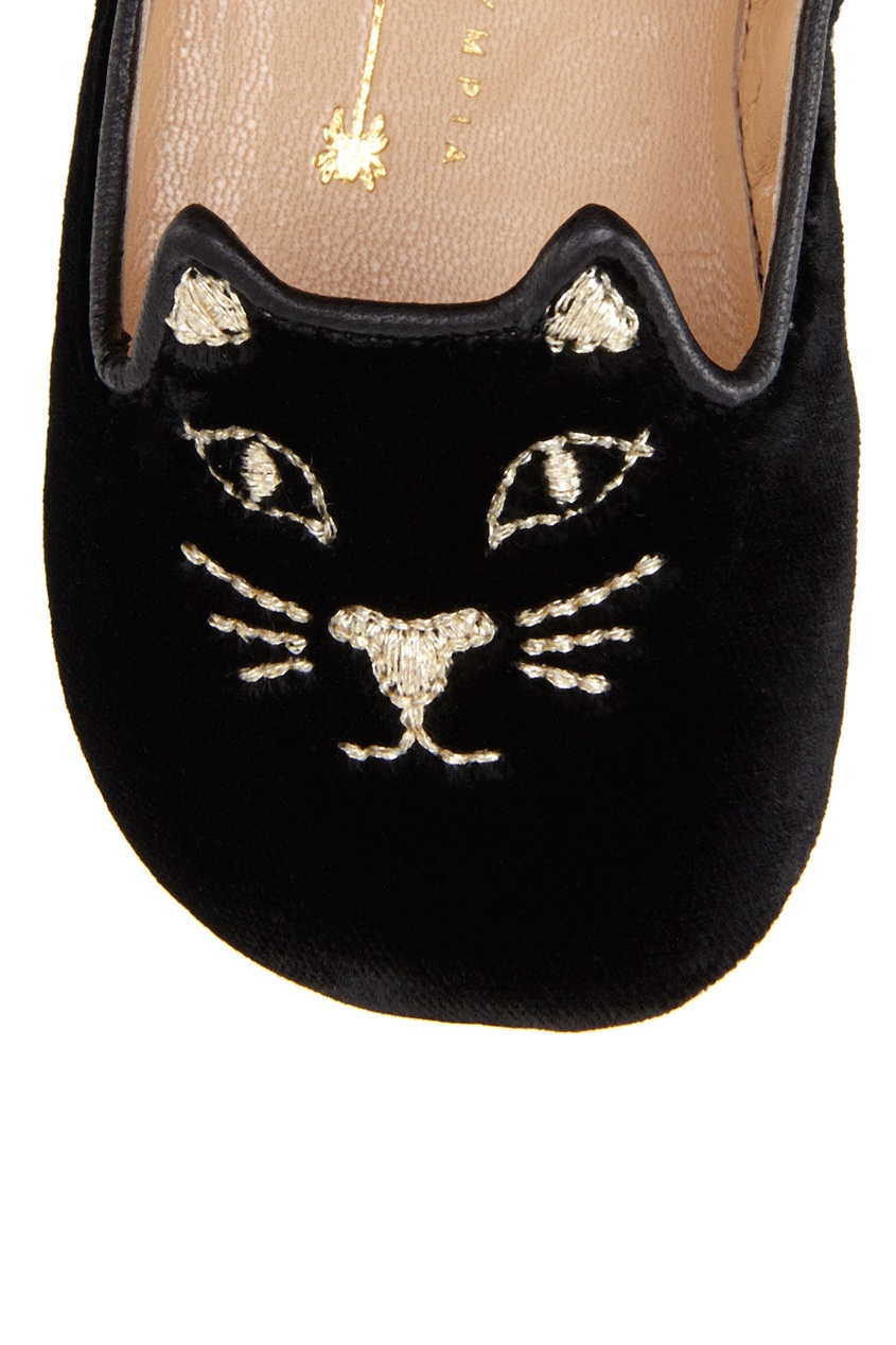 фото Бархатные пинетки My First Kitty Incy by charlotte olympia