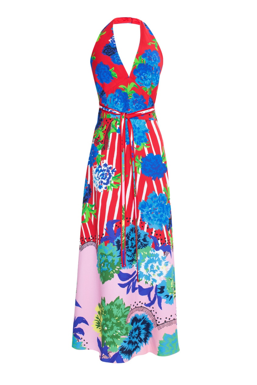 

Длинное платье из вискозы с ярким принтом, Multicolor, Длинное платье из вискозы с ярким принтом
