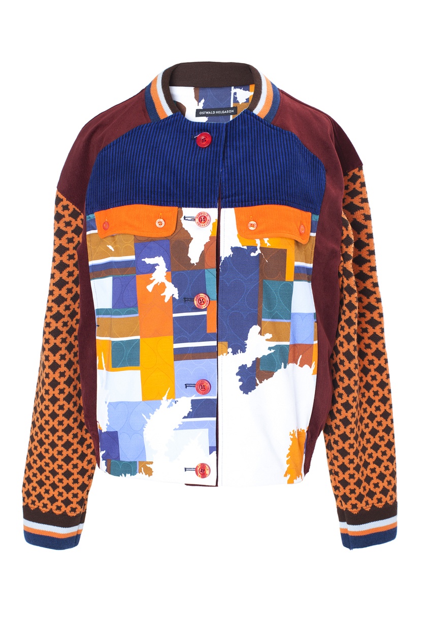 

Жакет из хлопка и шерсти, Multicolor, Жакет из хлопка и шерсти