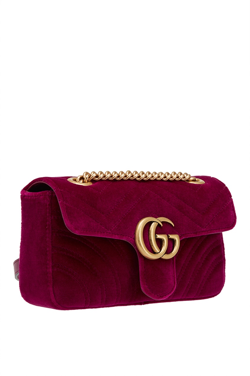 фото Бархатная сумка gg marmont gucci