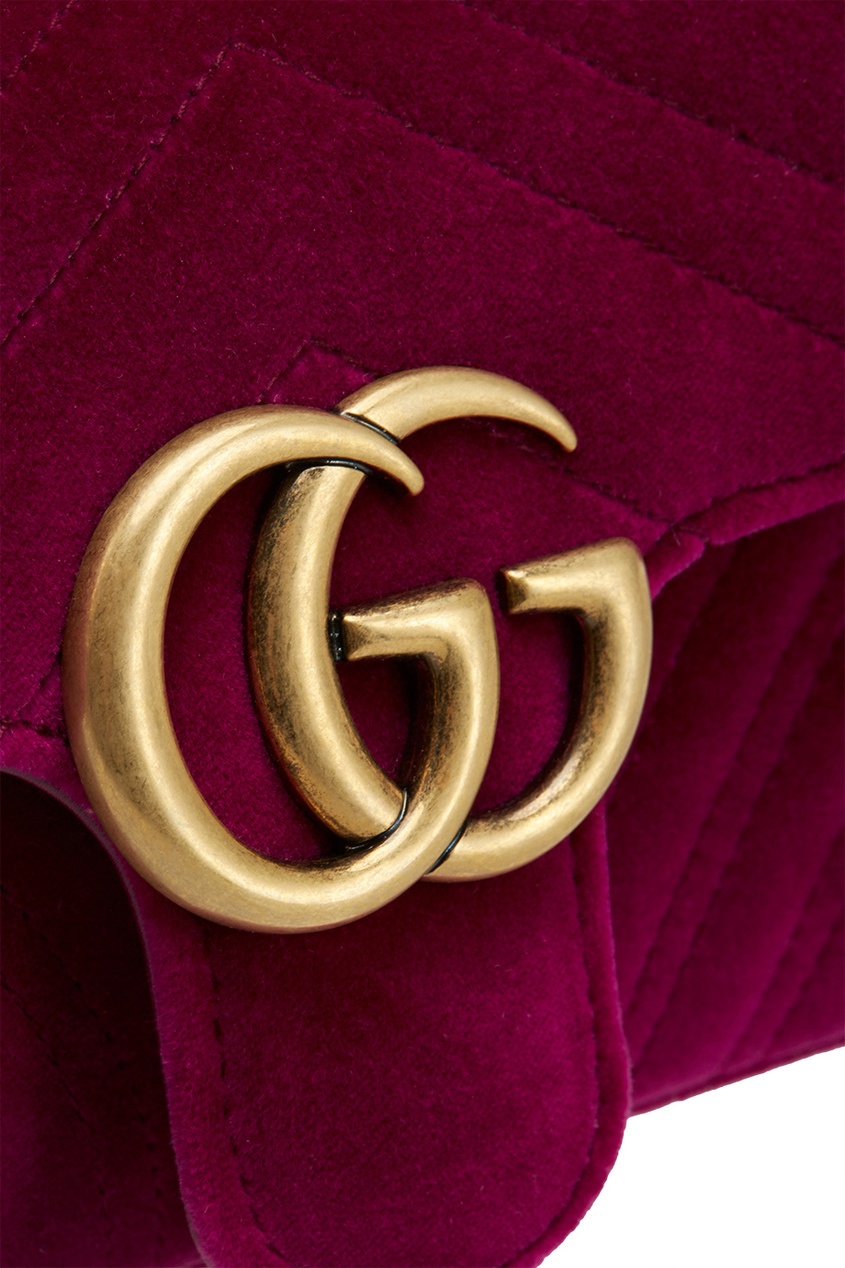 фото Бархатная сумка gg marmont gucci