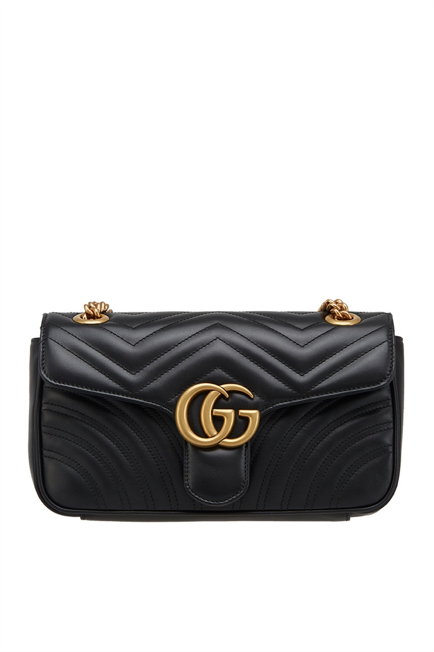 фото Кожаная сумка gg marmont gucci