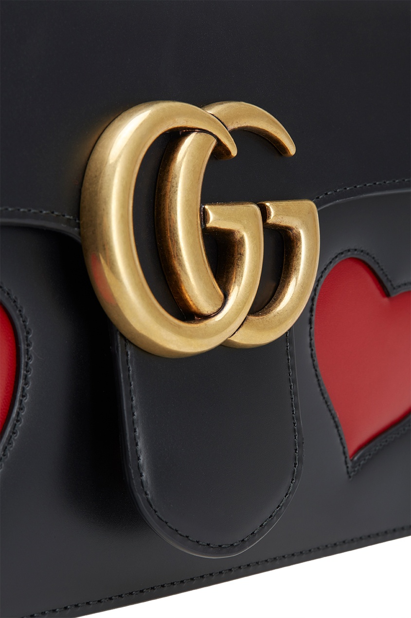 фото Кожаная сумка gg marmont gucci