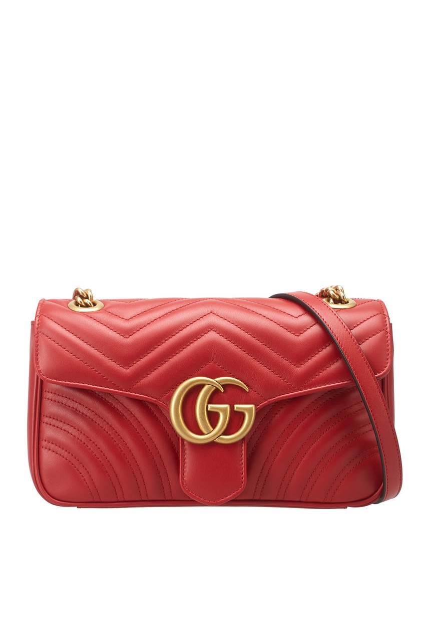 

Кожаная сумка GG Marmont, Красный, Кожаная сумка GG Marmont