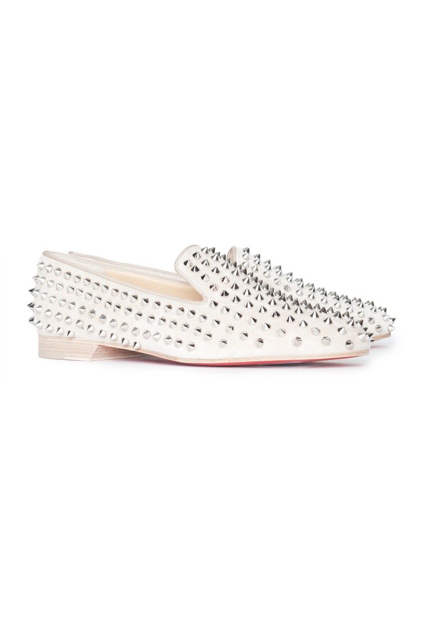 

Слиперы Rolling Spikes Flat Veau Velours/GG, Серый, Слиперы Rolling Spikes Flat Veau Velours/GG