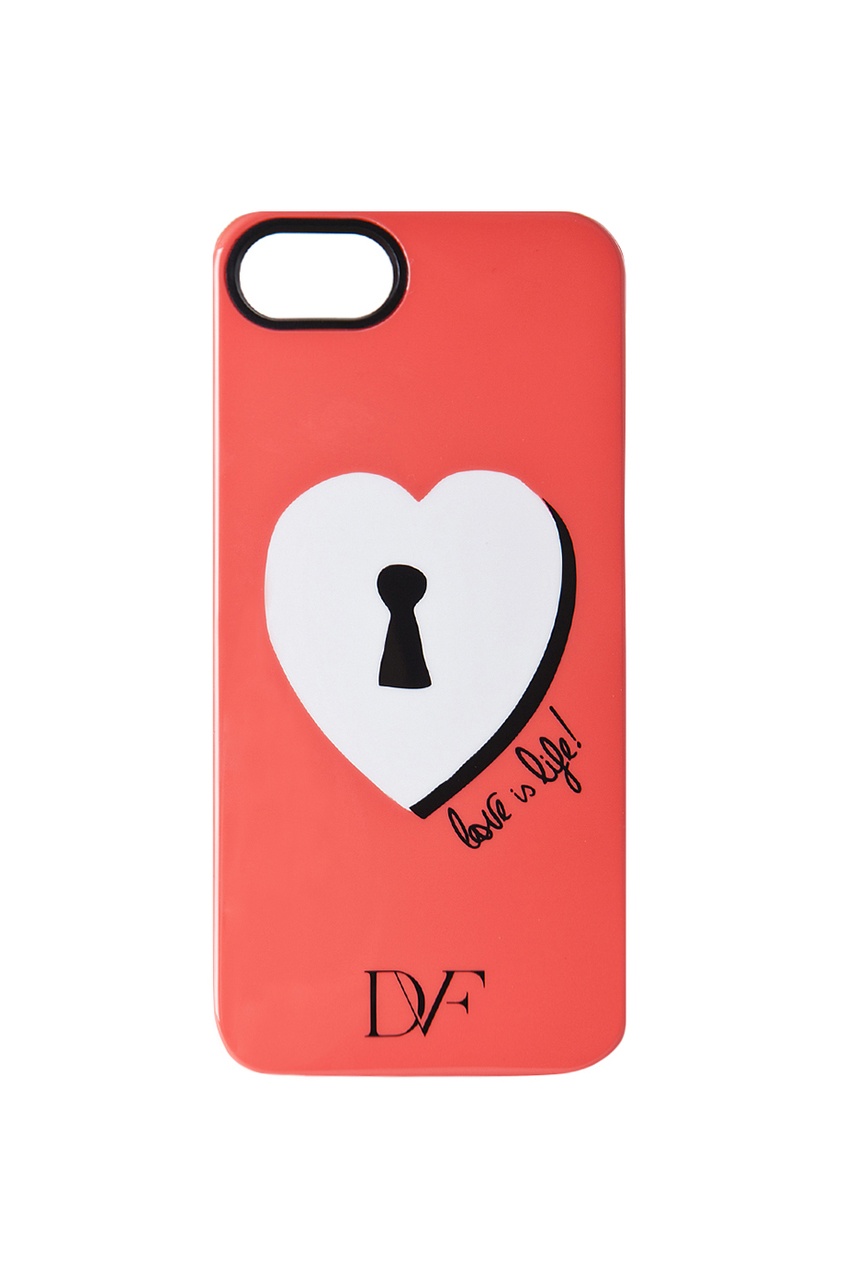 фото Чехол для iphone 5 lock heart coral diane von furstenberg