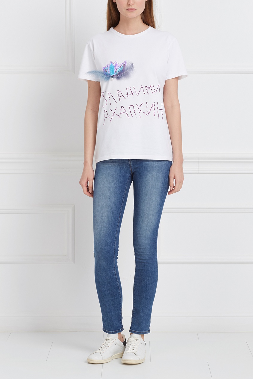 

Футболка с принтом, Белый, Футболка с принтом