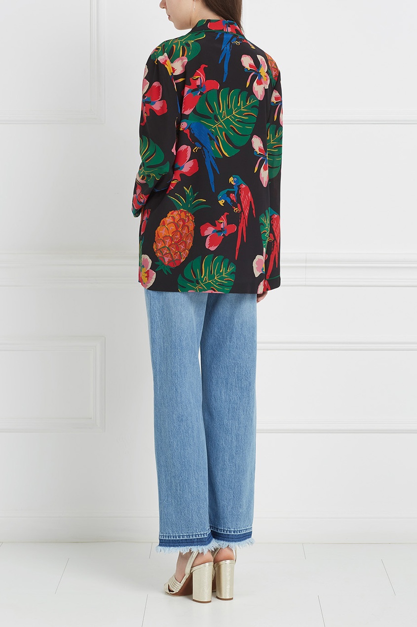 Шелковая блузка с принтом