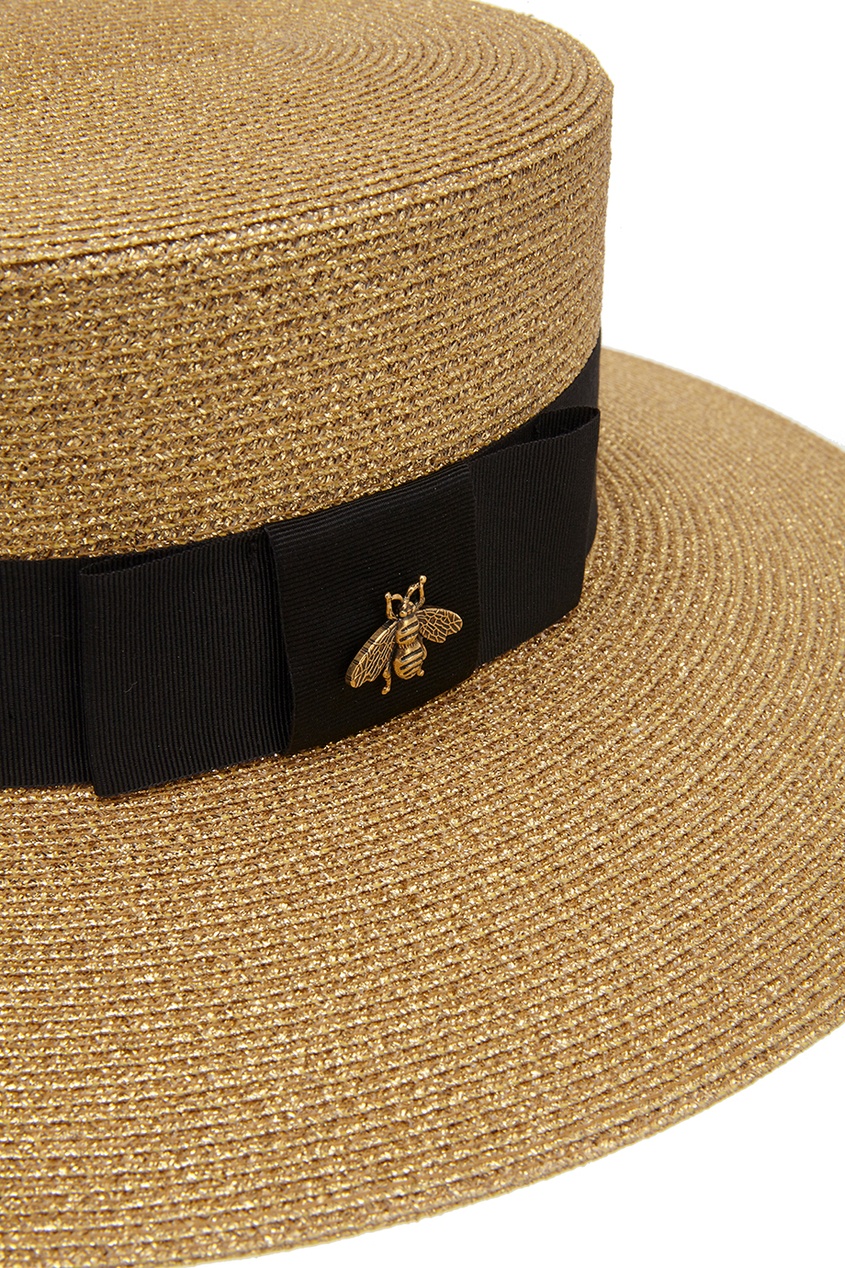 фото Соломенная шляпа с лентой gucci