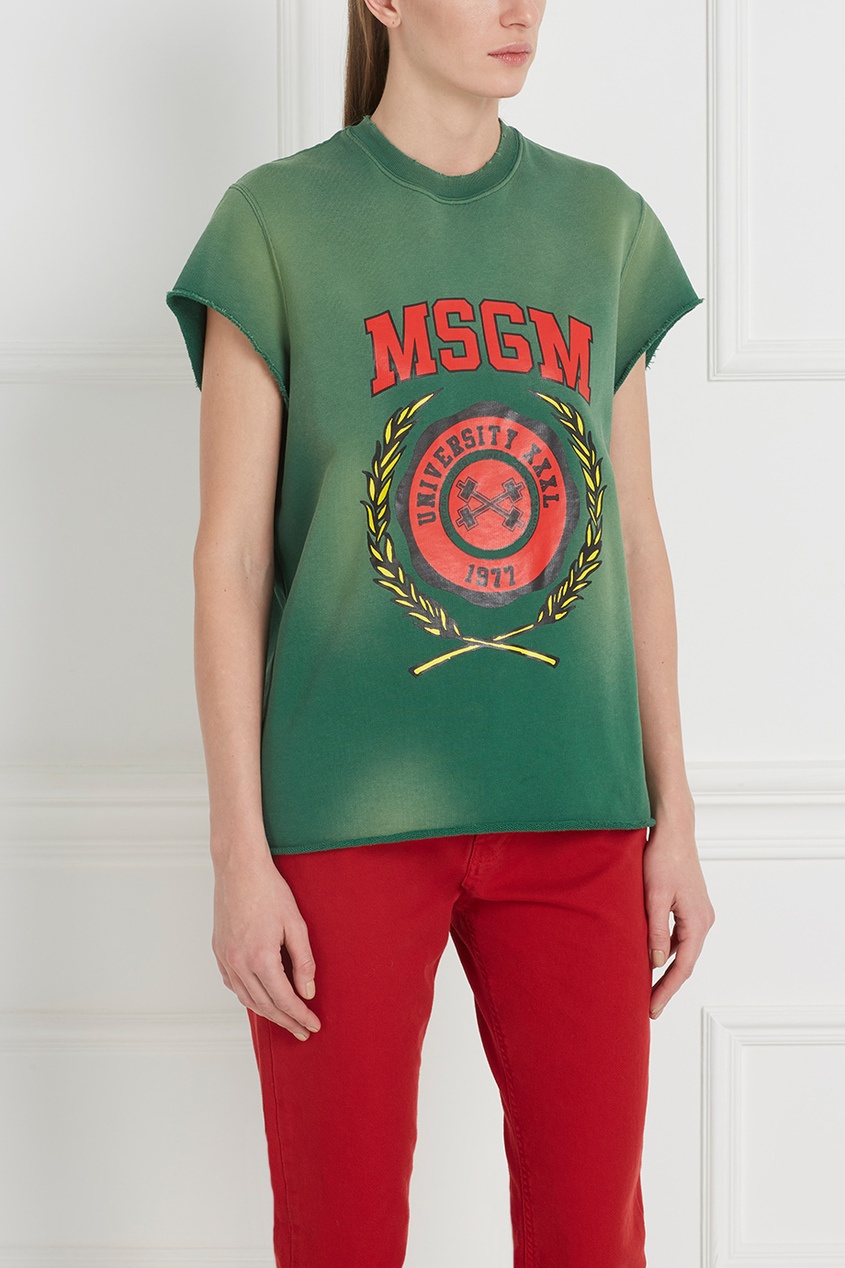 фото Хлопковая футболка msgm