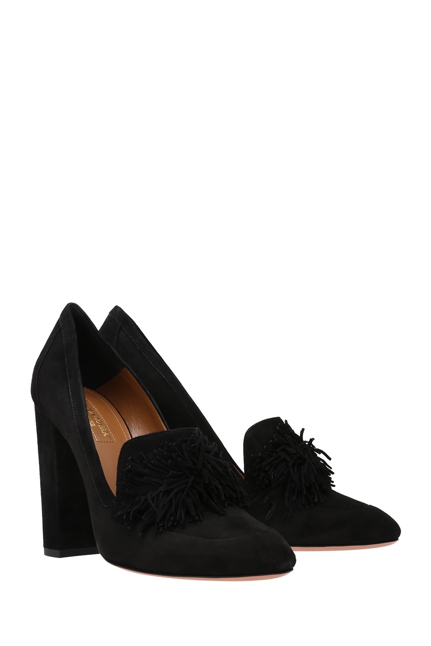 фото Замшевые туфли wild loafer pump aquazzura