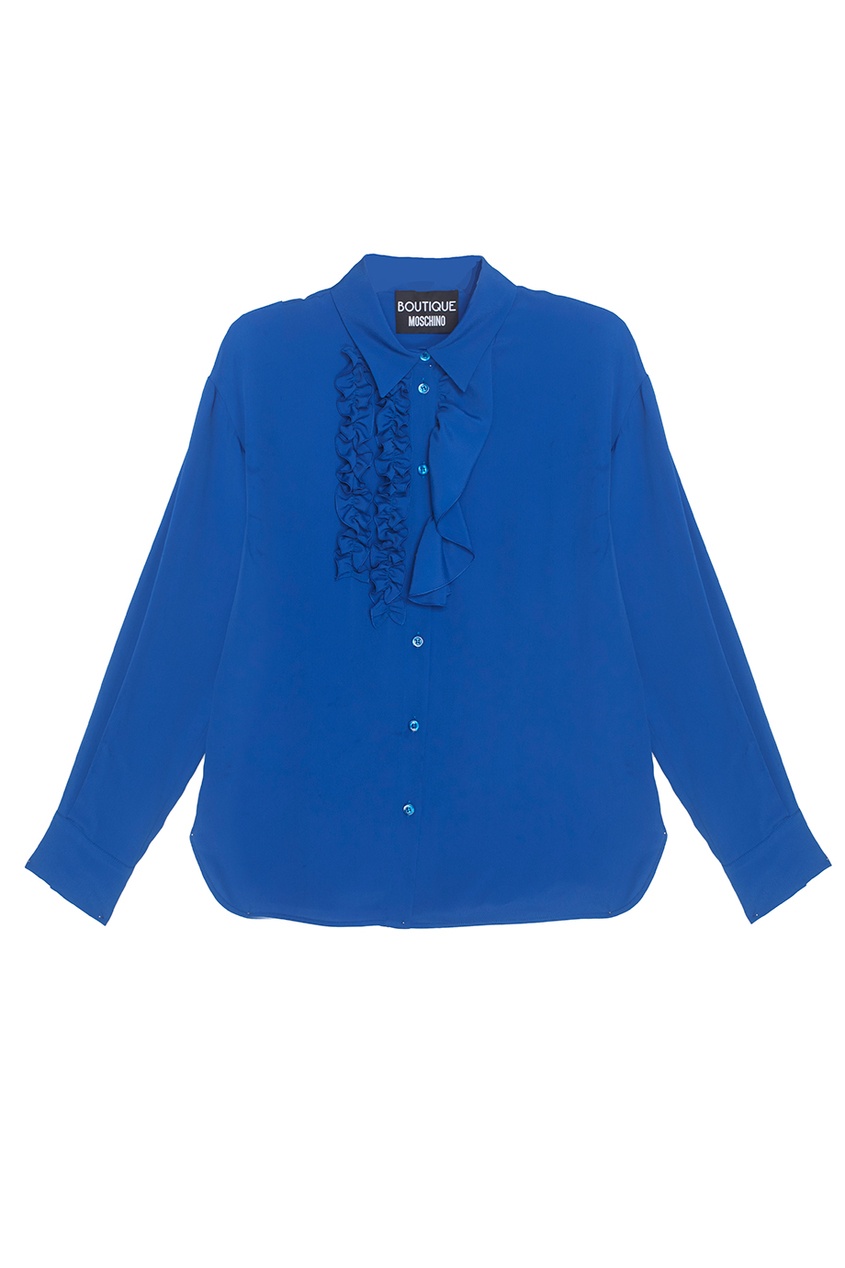 

Однотонная блузка, Синий, Однотонная блузка