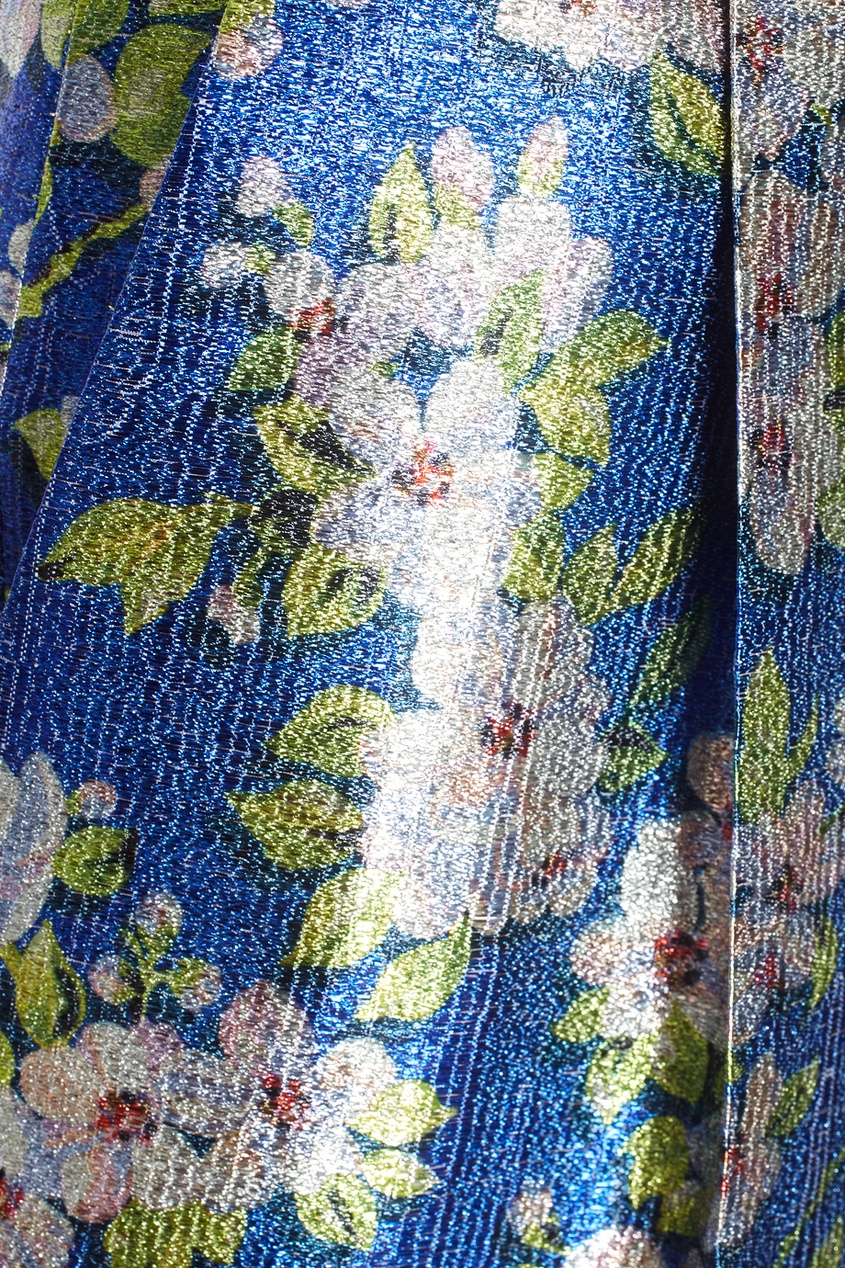 фото Блестящие шорты с цветочным рисунком delpozo