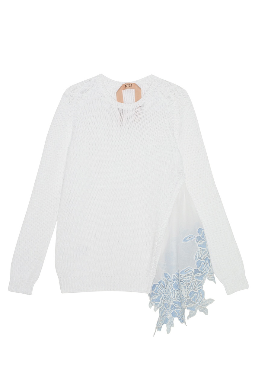 

Хлопковый джемпер, Белый, Хлопковый джемпер