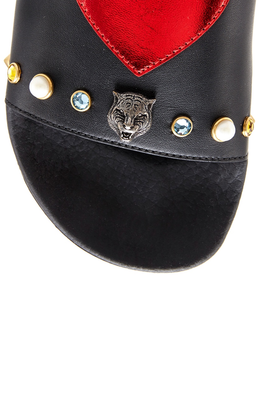 Комбинированные сандалии Gucci