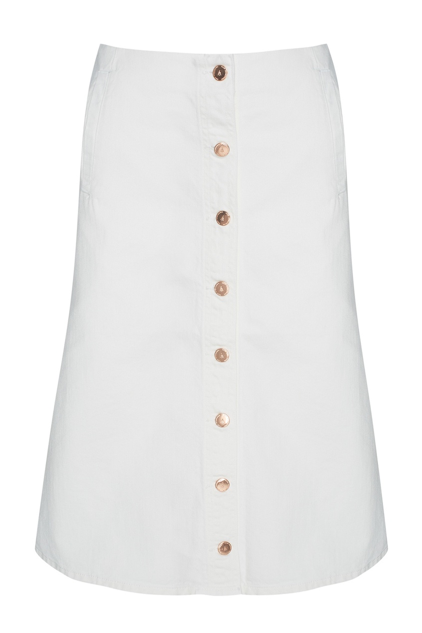 Джинсовая юбка с кнопками