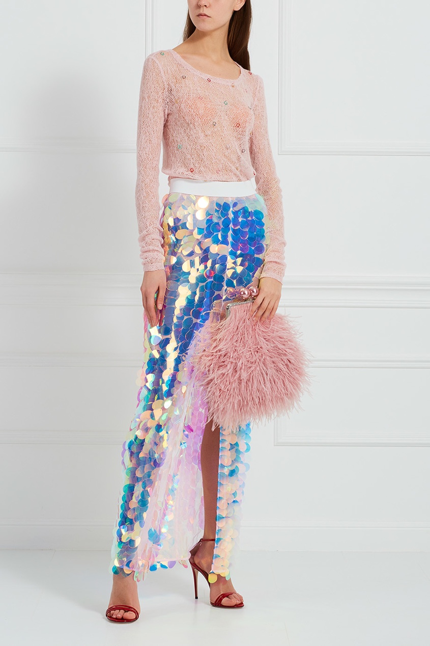 Клатч из перьев марабу Erica