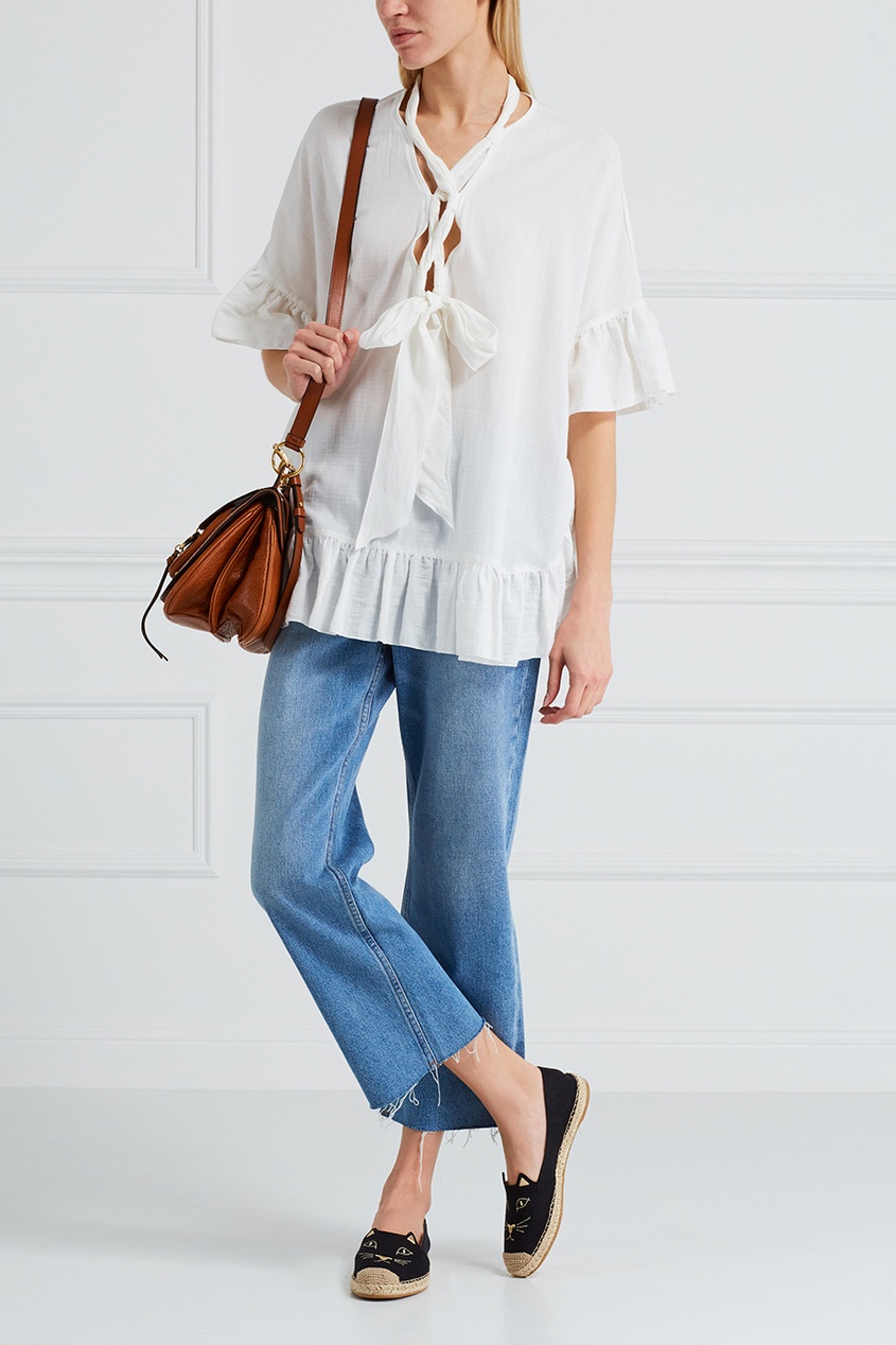 Эспадрильи из кожи и льна Kitty Espadrille