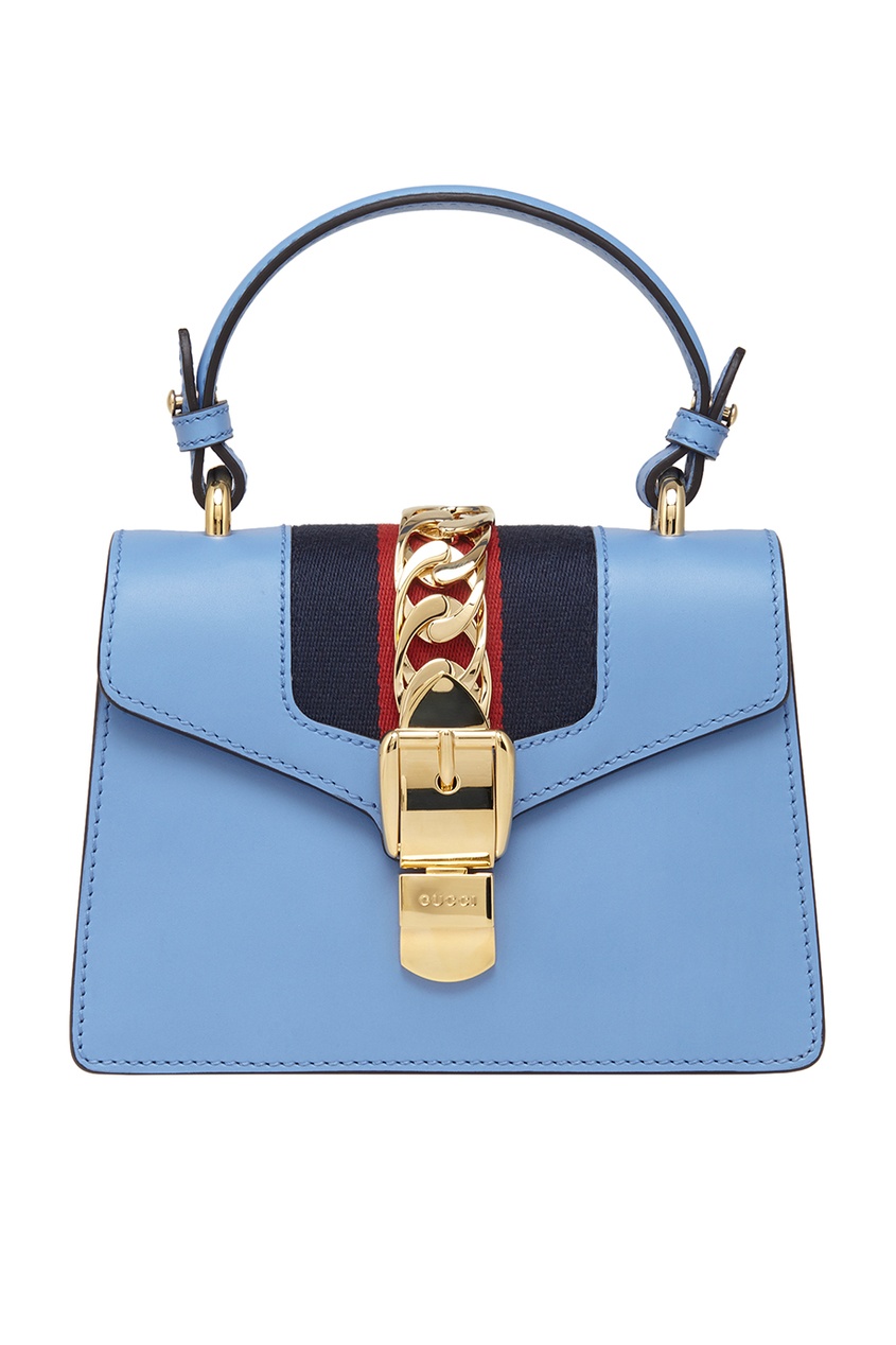 Кожаная сумка Sylvie Gucci